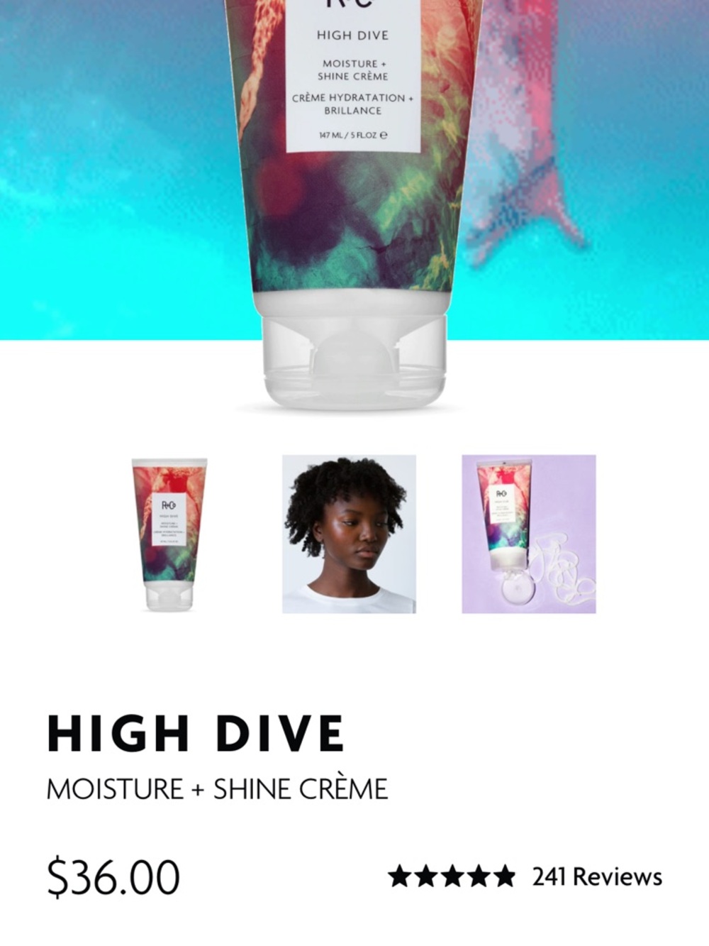 R+Co High Dive Moisture + Shine Crème — BRAND NEW UNOPENED